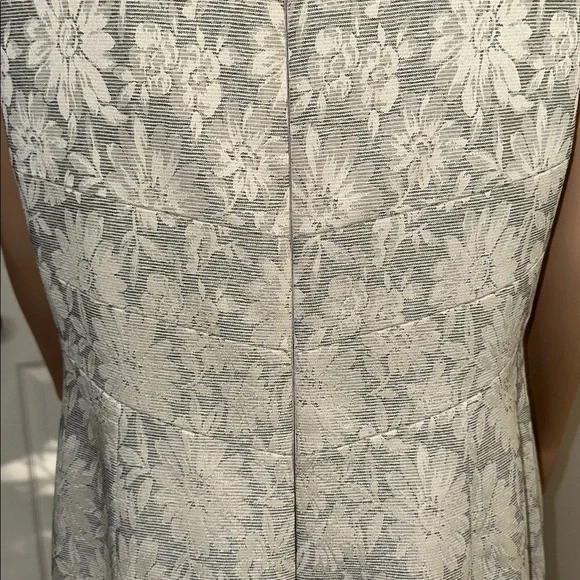 NWT Preston & York Cream and Gray Floral Dress Size 10 With a Coat Size 8. - Picture 10 of 16